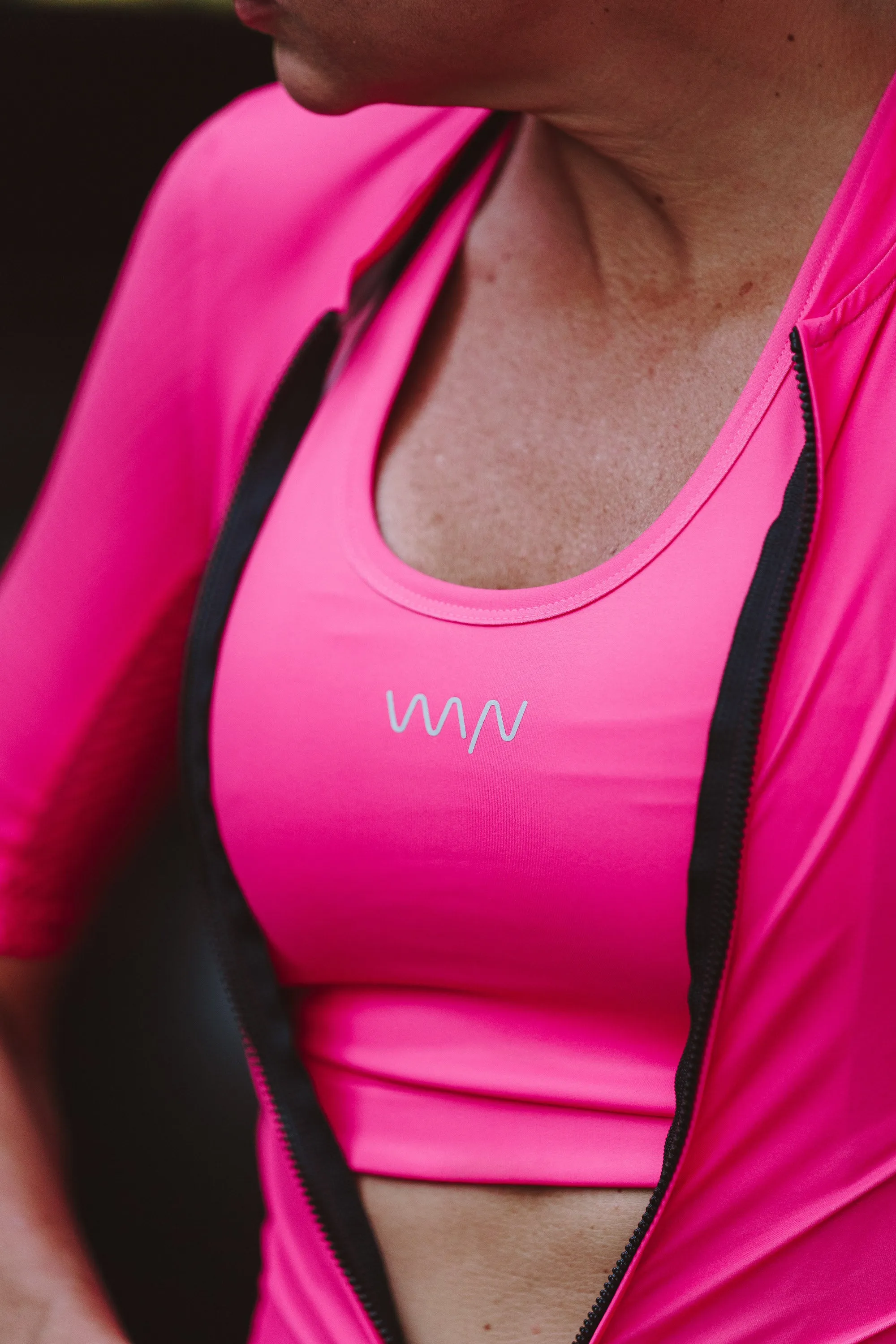 racergirl racerback sports bra - raspberry