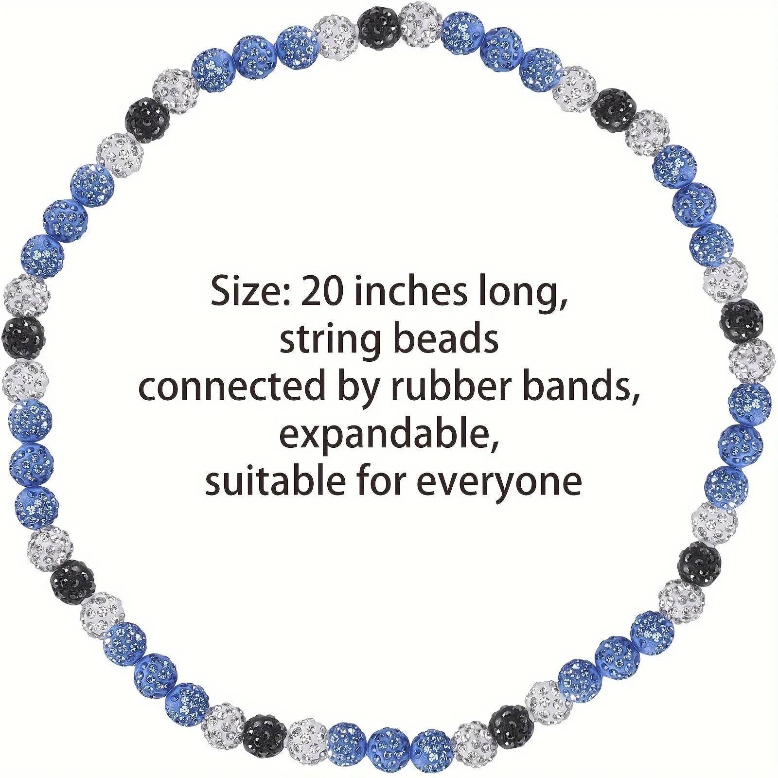 Shimmering Patriotic Baseball Necklace - 18-inch Crystal Bling Design - Fashion-Forward Sports Fan Accessory for Game Days and Everyday Style