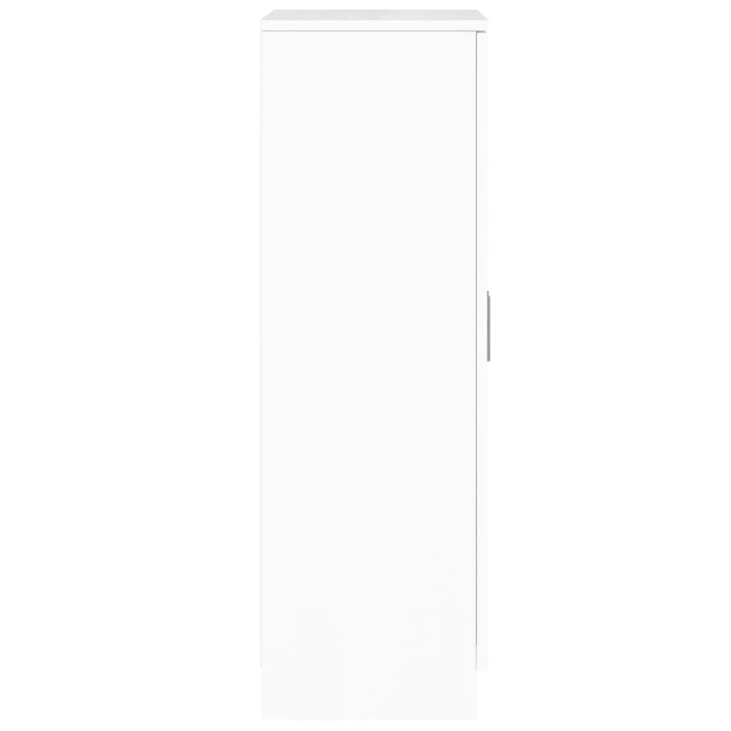 Shoe Cabinet High Gloss White 55x35x108 cm Engineered Wood