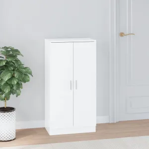 Shoe Cabinet High Gloss White 55x35x108 cm Engineered Wood