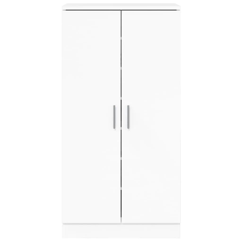 Shoe Cabinet High Gloss White 55x35x108 cm Engineered Wood