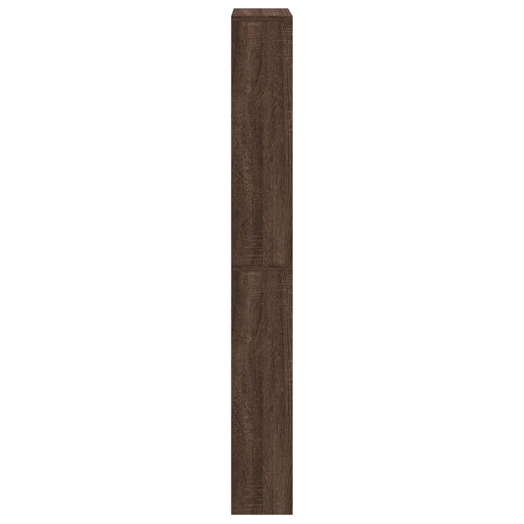 Shoe Cabinet with Mirror 4-Layer Brown Oak 63x17x134 cm
