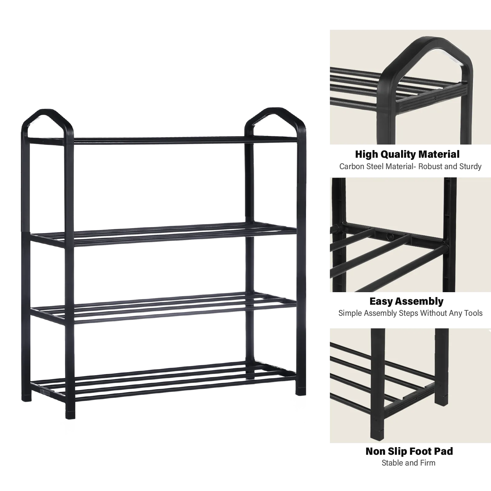 Stack Pro 4-Tier Stackable Shoe Rack