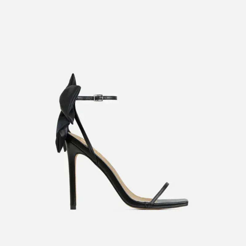 TAVIMART  -  Luxury Bow Ankle Strappy High Heels Summer Open Toe Sandals for Women Party Wedding Shoes Bride Heels Sexy Pumps Design Sandals