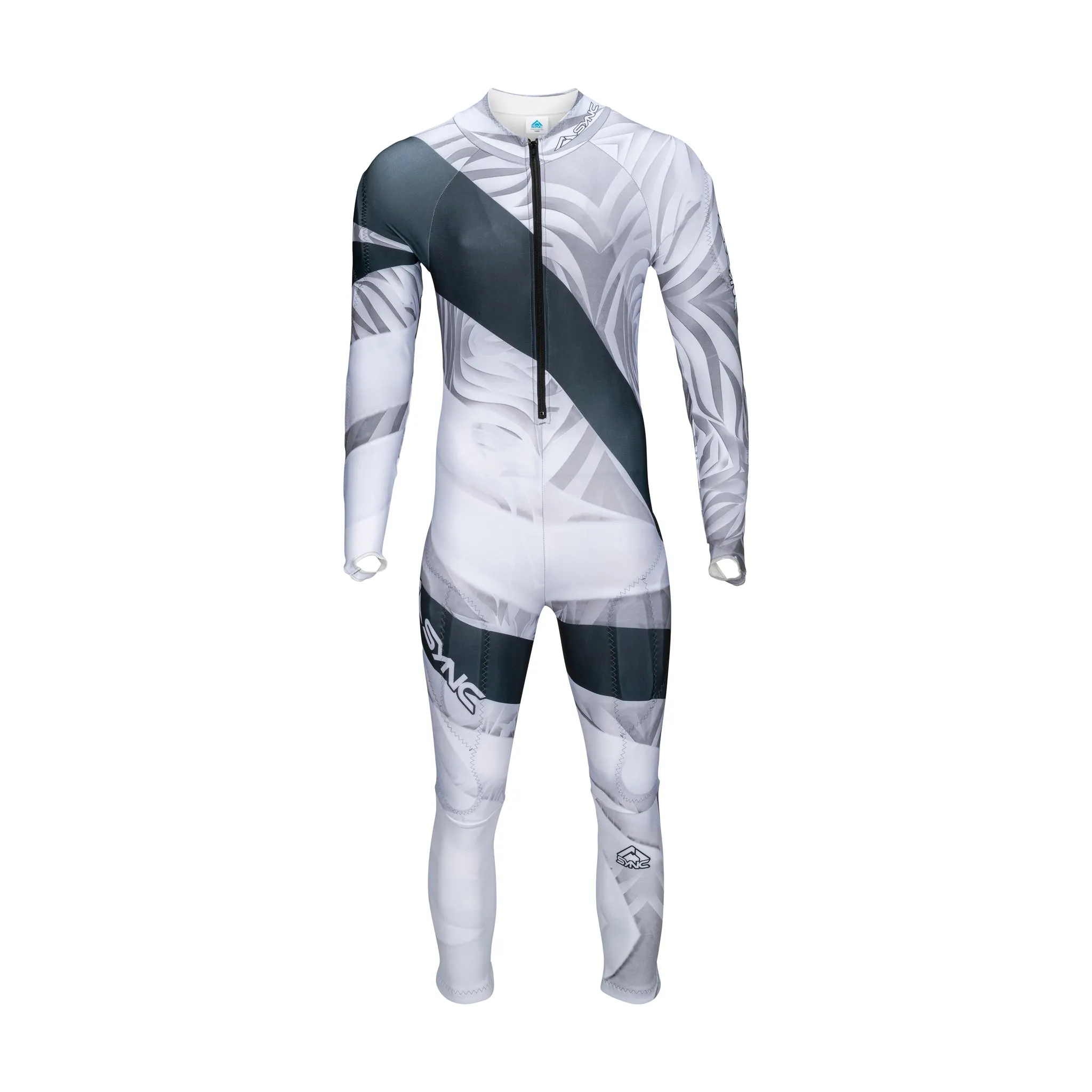 Tiger Adult Race Suit - White/Black