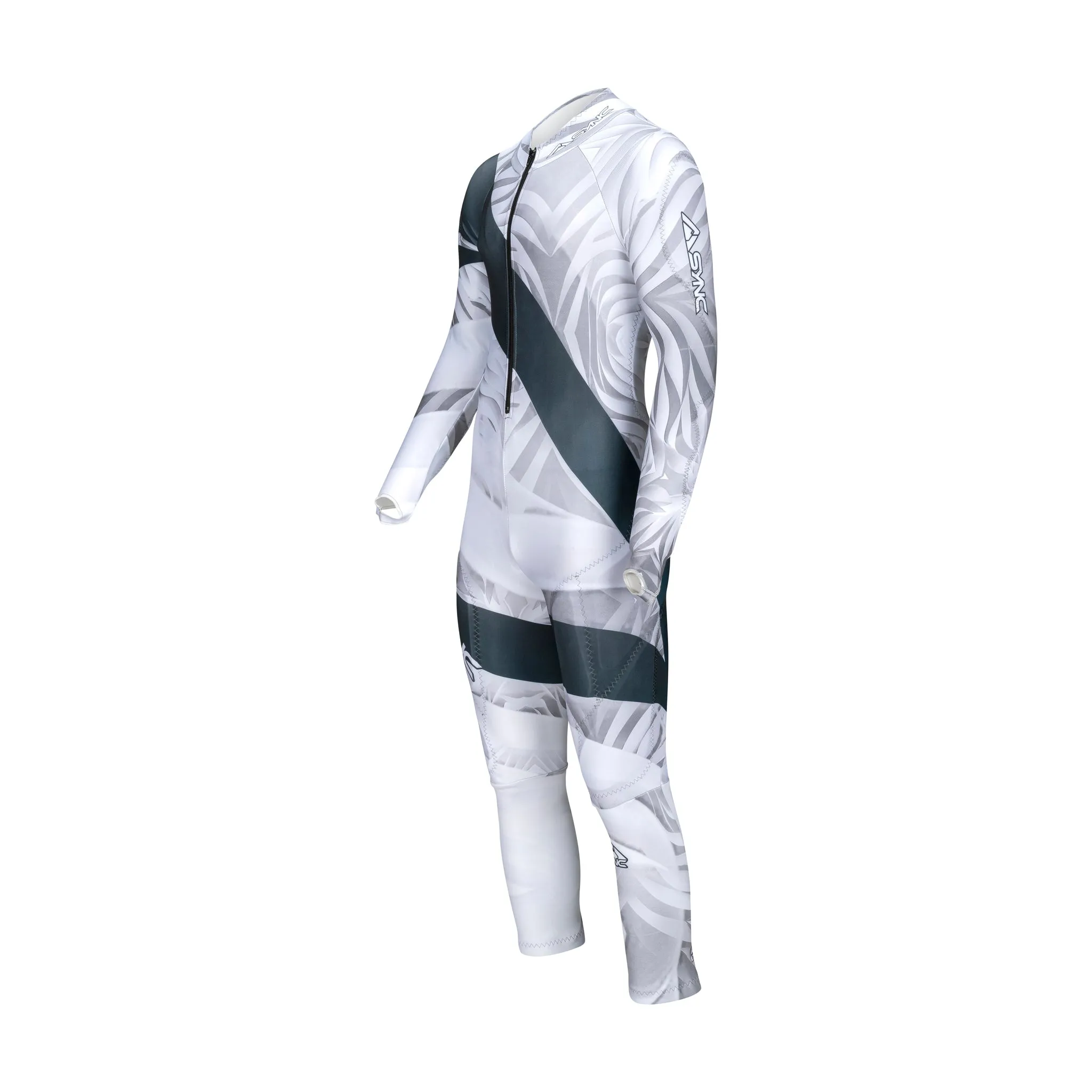 Tiger Adult Race Suit - White/Black