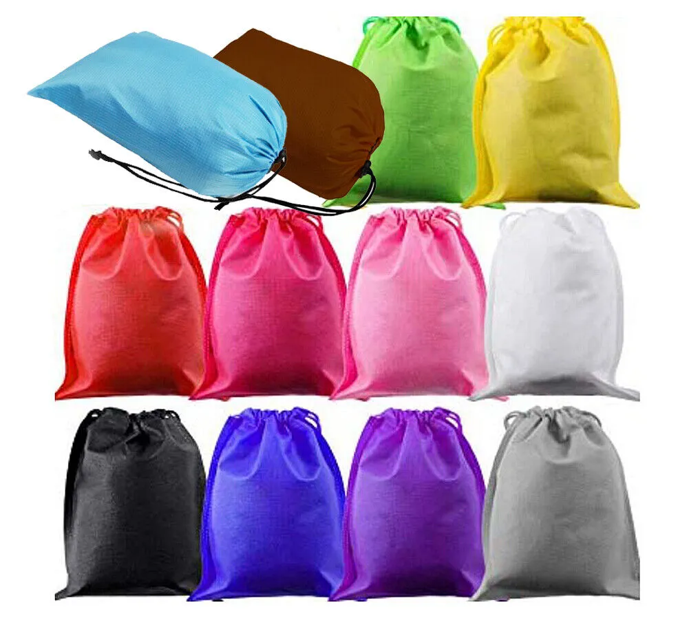 US 12PCS Boot Shoe Toy Storage Drawstring Bag Travel Organizer Large Dust-proof