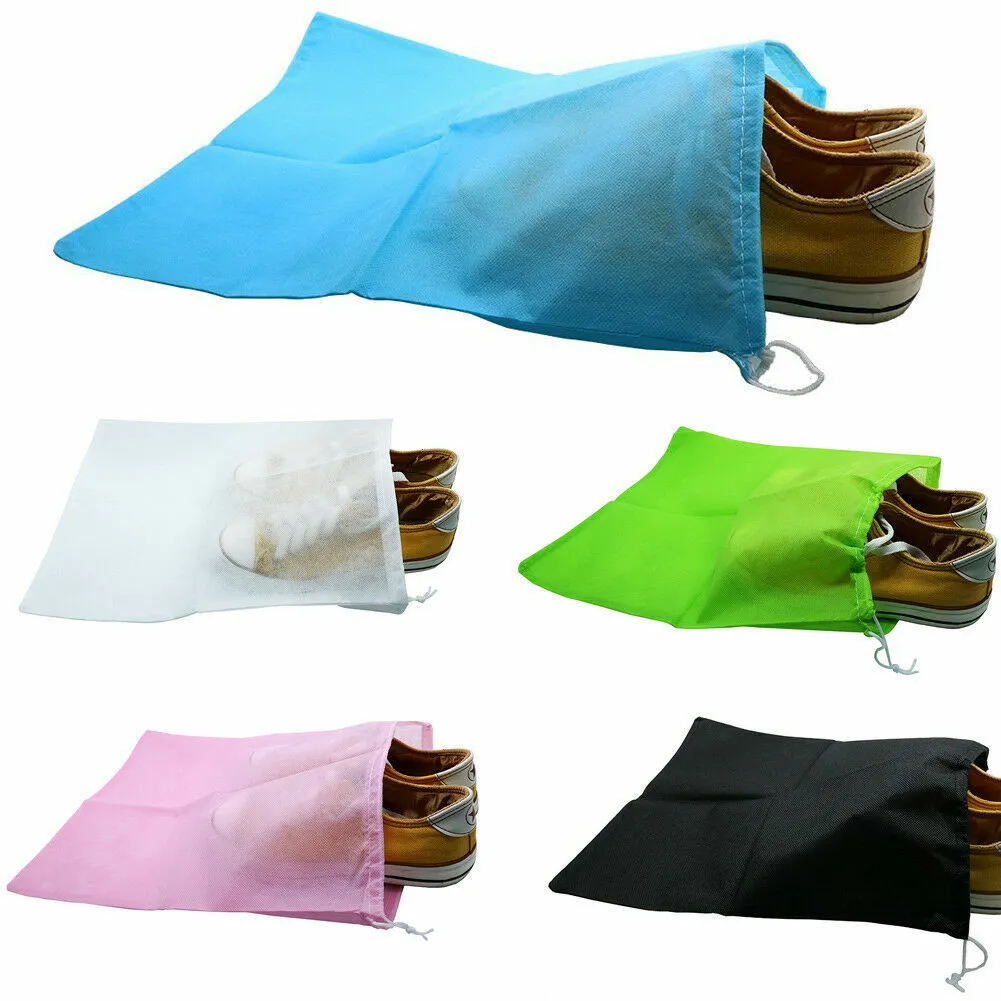 US 12PCS Boot Shoe Toy Storage Drawstring Bag Travel Organizer Large Dust-proof