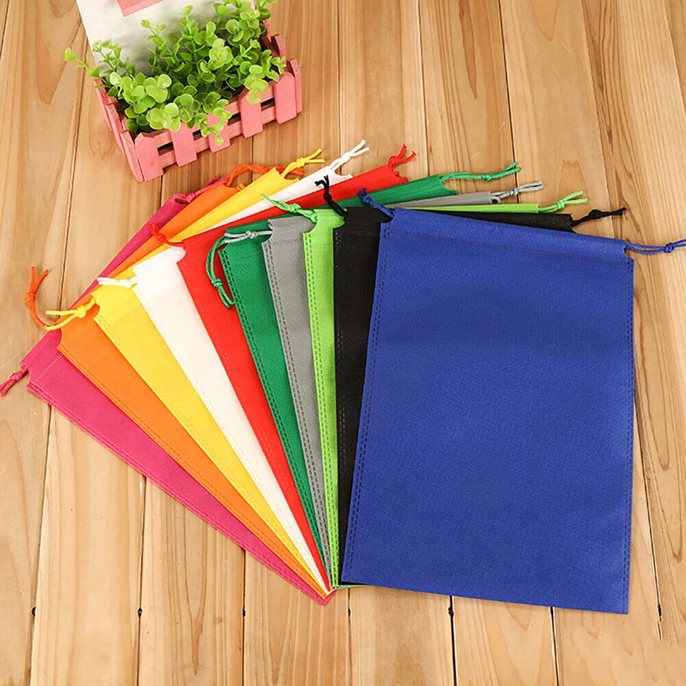 US 12PCS Boot Shoe Toy Storage Drawstring Bag Travel Organizer Large Dust-proof