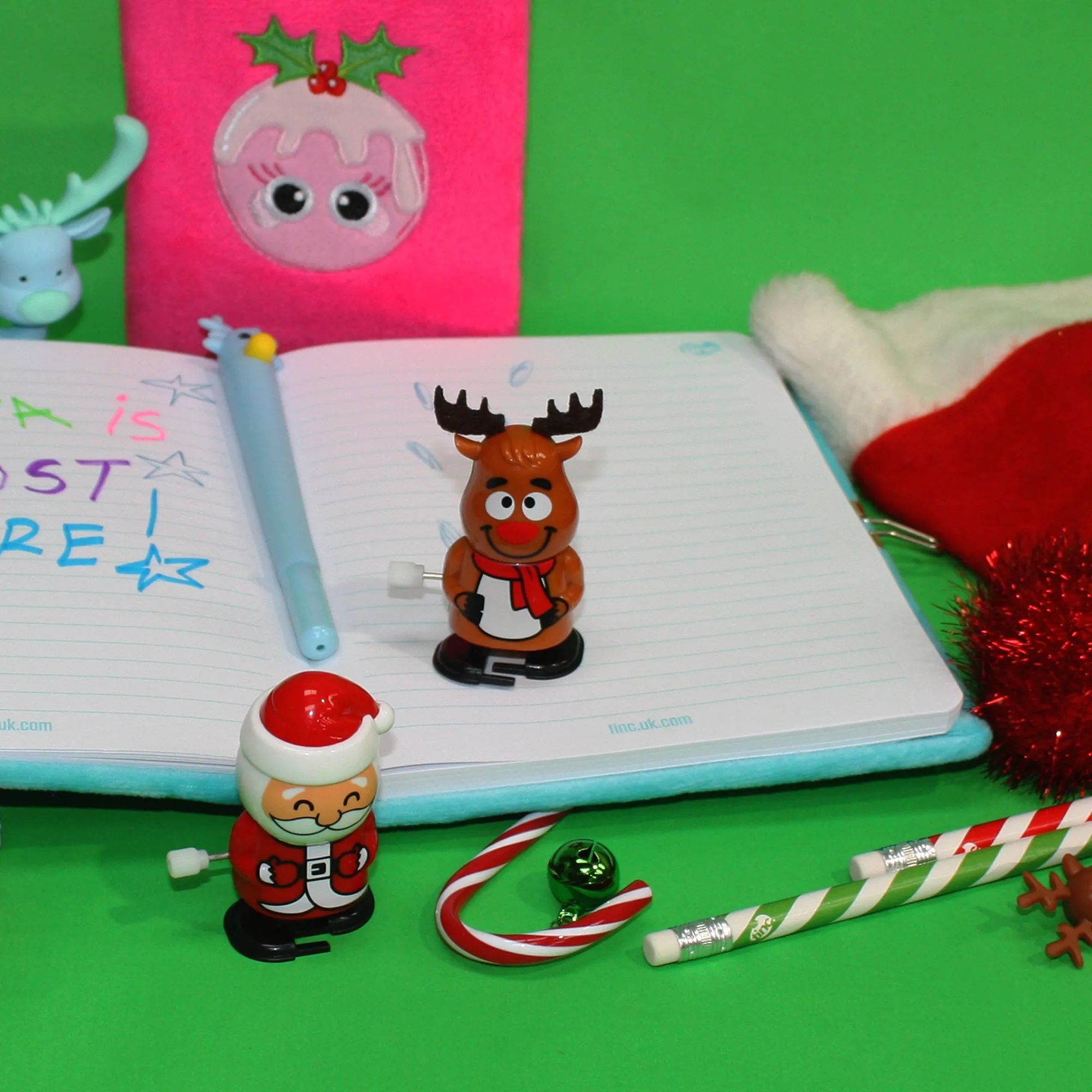 Wind Up Santa & Reindeer Toys