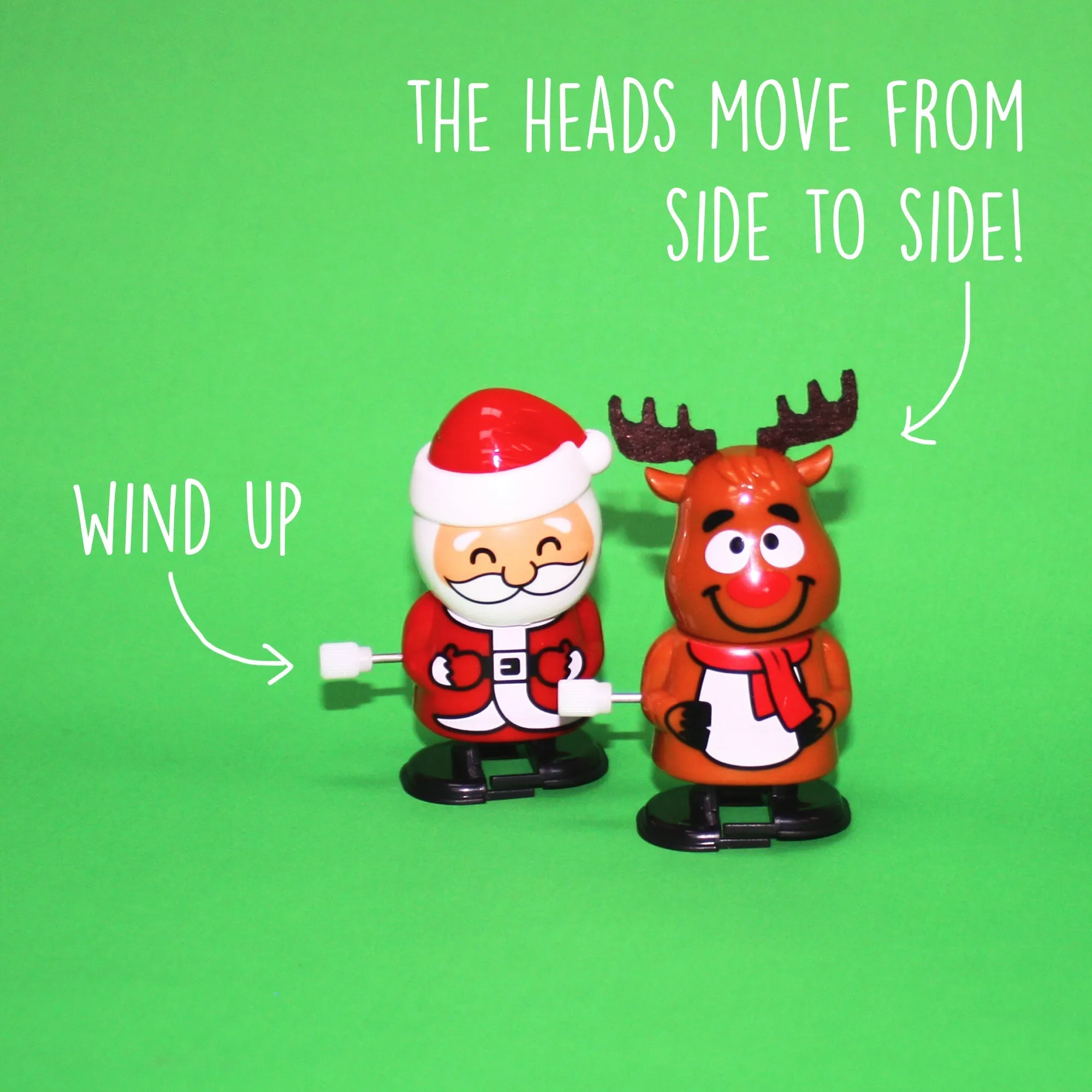 Wind Up Santa & Reindeer Toys