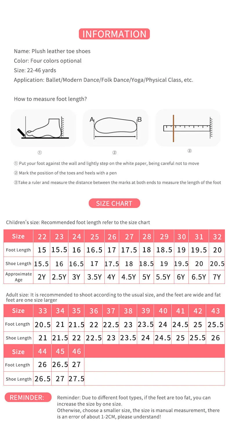Winter Fleece Thickened Ballet Soft Sole Dance Training Shoes